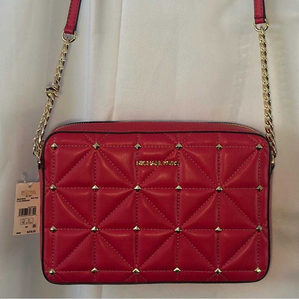 Michael Kors Seep Pink Jet Set Purse New with/tag